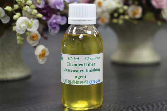Agente de acabamento extrassensorial de silicone de fibra química de baixo amarelamento QR - 518
