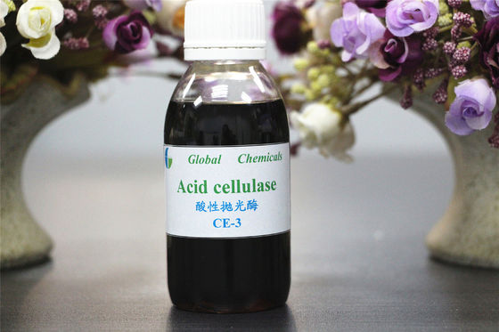 Enzimas têxteis castanhas Ácido celulosa CE-3 Excelente efeito de abrasão