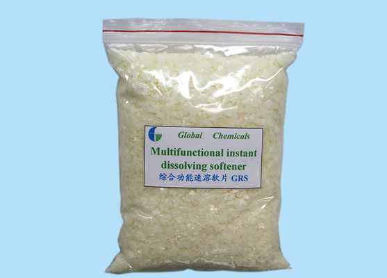 Revestimento de têxteis Auxiliar Amolecedor catiônico Flocos Soulbio GRS Solúvel em água fria