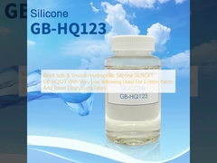 Bloco de silicone hidrofílico suave e liso SILISOFT GB-HQ123 com muito baixo amarelamento utilizado para tecidos de algodão e toalhas, tecidos Lycra