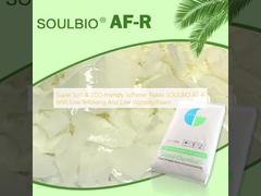 Super suaves e ecológicos, flocos de amaciante SOULBIO AF-R com baixo amarelamento e baixa viscosidade/espuma