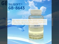 SILISOFT GB-8643 para tecidos de algodão puro para uso doméstico, tecidos impressos reativos, tecidos impressos por revestimento, tecidos impressos por raios