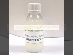 Agente mercerizante e suavizante OP-9 de alta concentração para tecidos de veludo e de fios